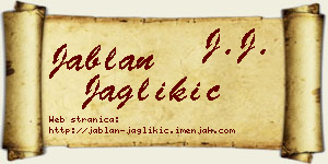 Jablan Jaglikić vizit kartica